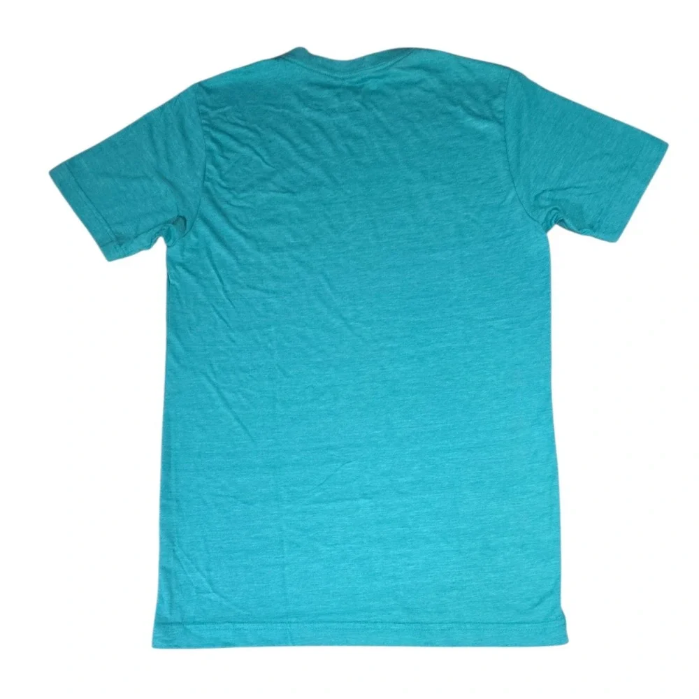 The North Face Mens Logo Crew Neck Slim Fit T-shirt Teal Blue‎ & Purple Small